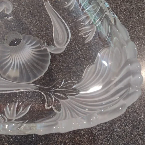 Mikasa Crystal Peacock Cake Stand - vintage - Picture 15 of 16